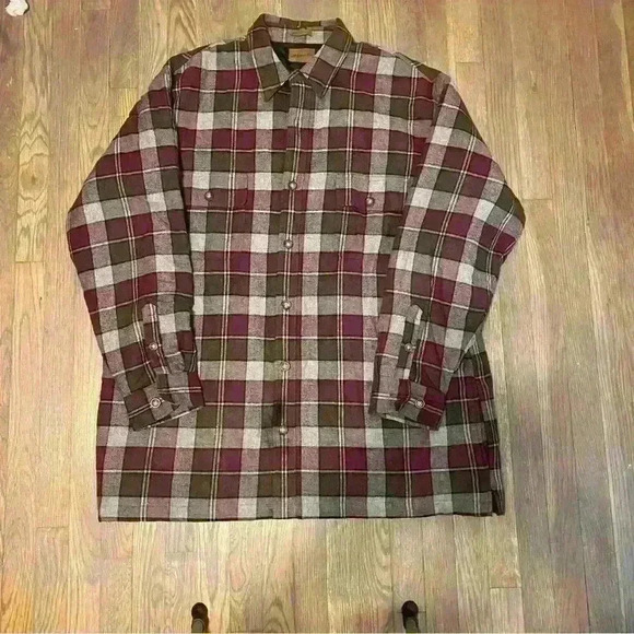 Quilted Flannel Men’s XXL Tall Jacket Long Sleeve St. John’s Bay - Picture 1 of 9